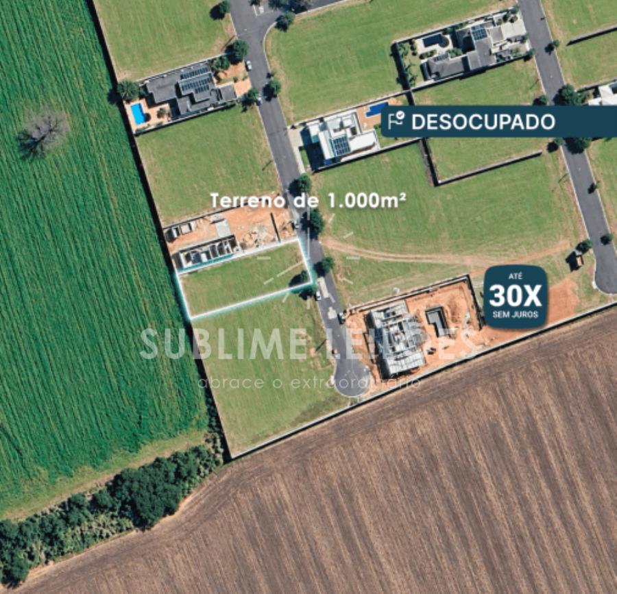 Terreno de 1.000m² | Sem benfeitorias
